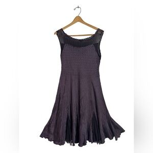 Komarov Purple Crinkle dress